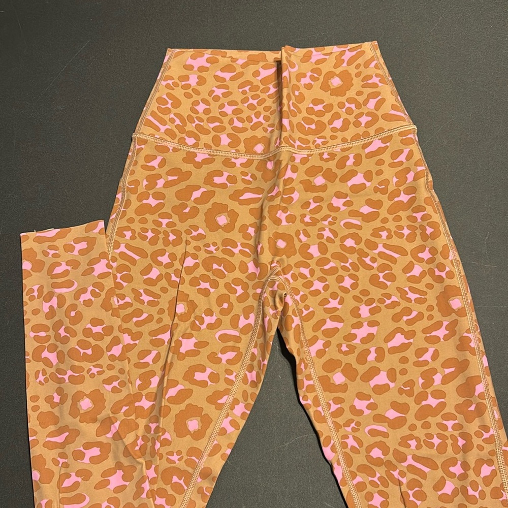 Aerie Offline Goals 7/8 Legging High Rise Small Orange Pink Leopard